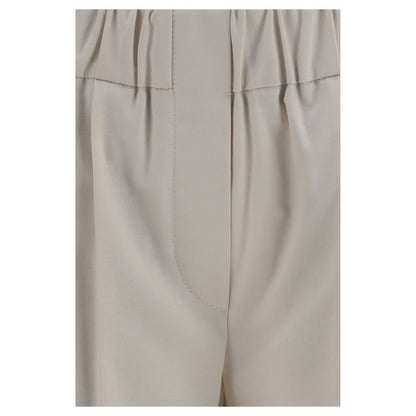 Brunello Cucinelli Beige Cotton Casual Pants