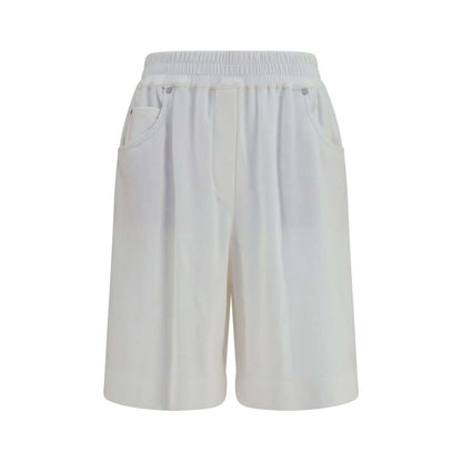 Brunello Cucinelli White Cotton Bermuda Shorts