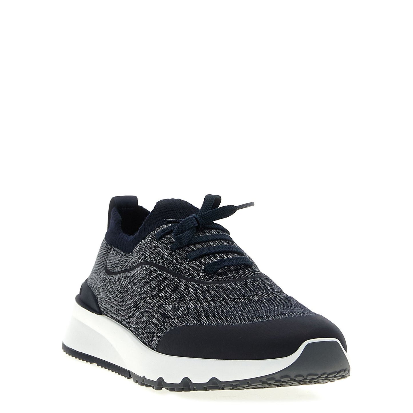 Brunello Cucinelli Blue Cotton Athletic Sneakers