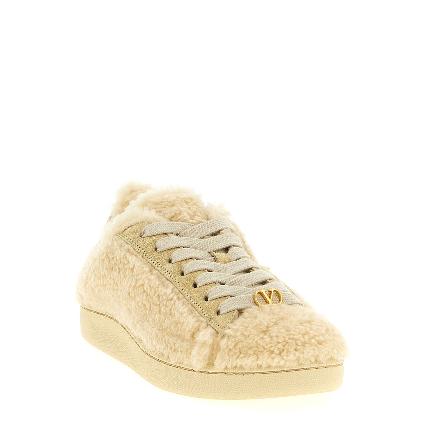 Valentino Garavani Beige Wool Sneakers