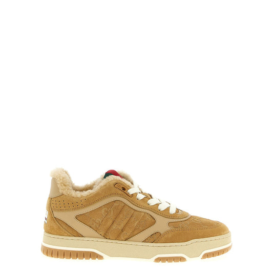 Gucci Beige Calfskin Athletic Sneakers
