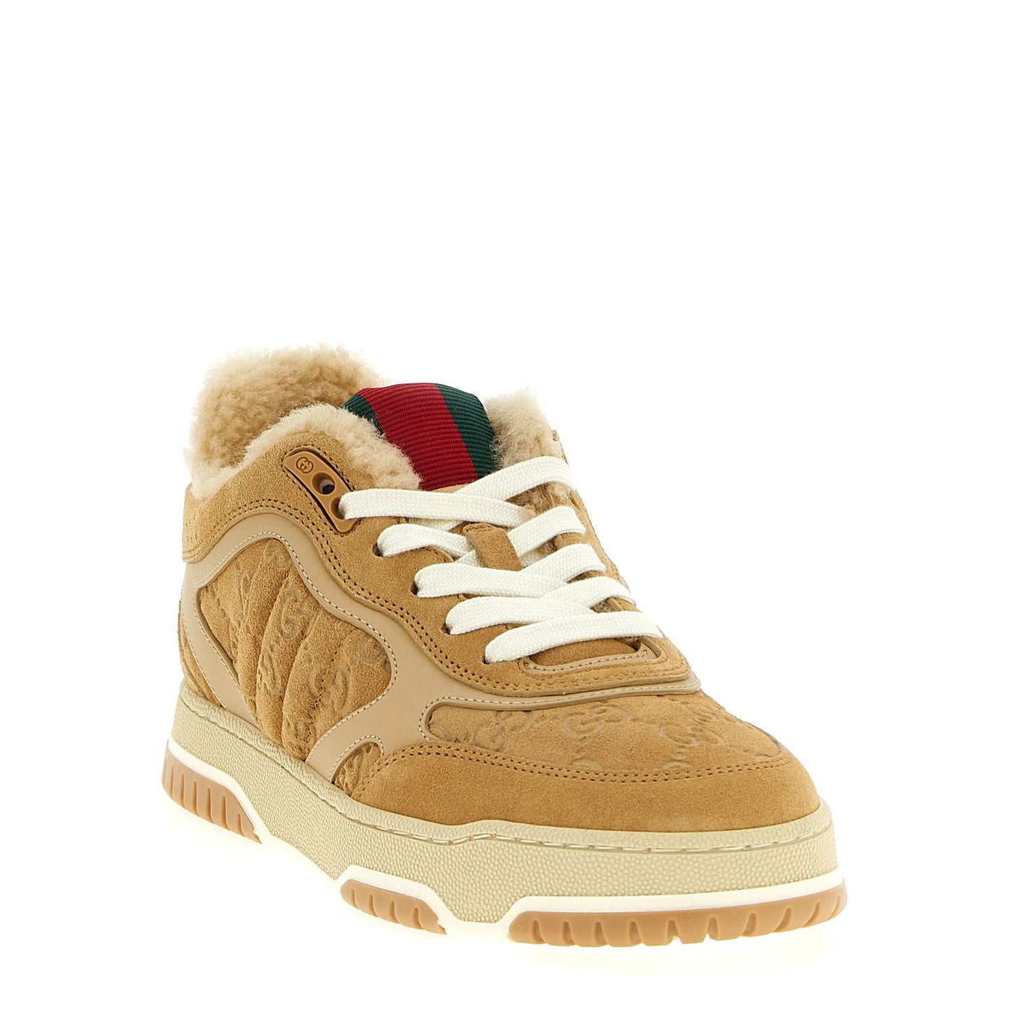 Gucci Beige Calfskin Athletic Sneakers