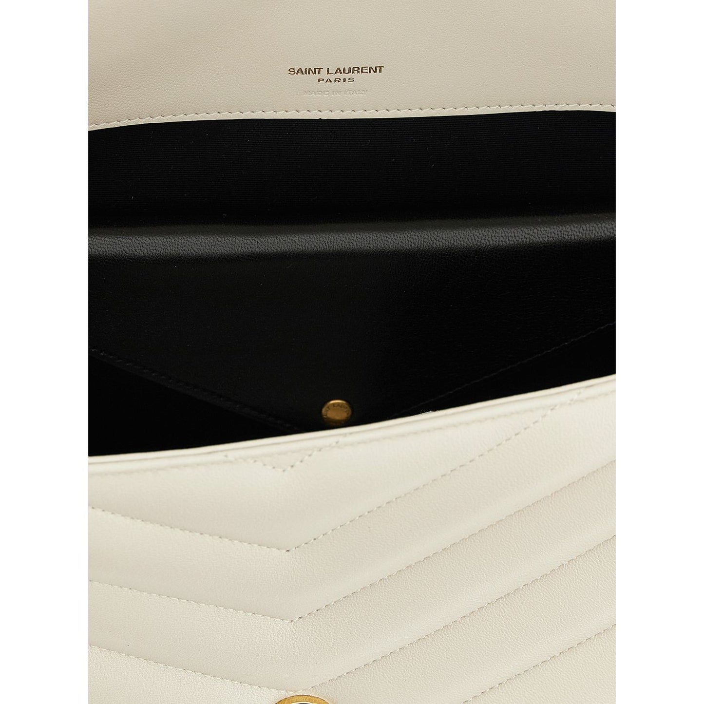 Saint Laurent Beige Lamb Leather Shoulder Bag
