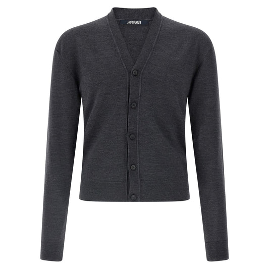 Jacquemus Gray Merino Wool Cardigan