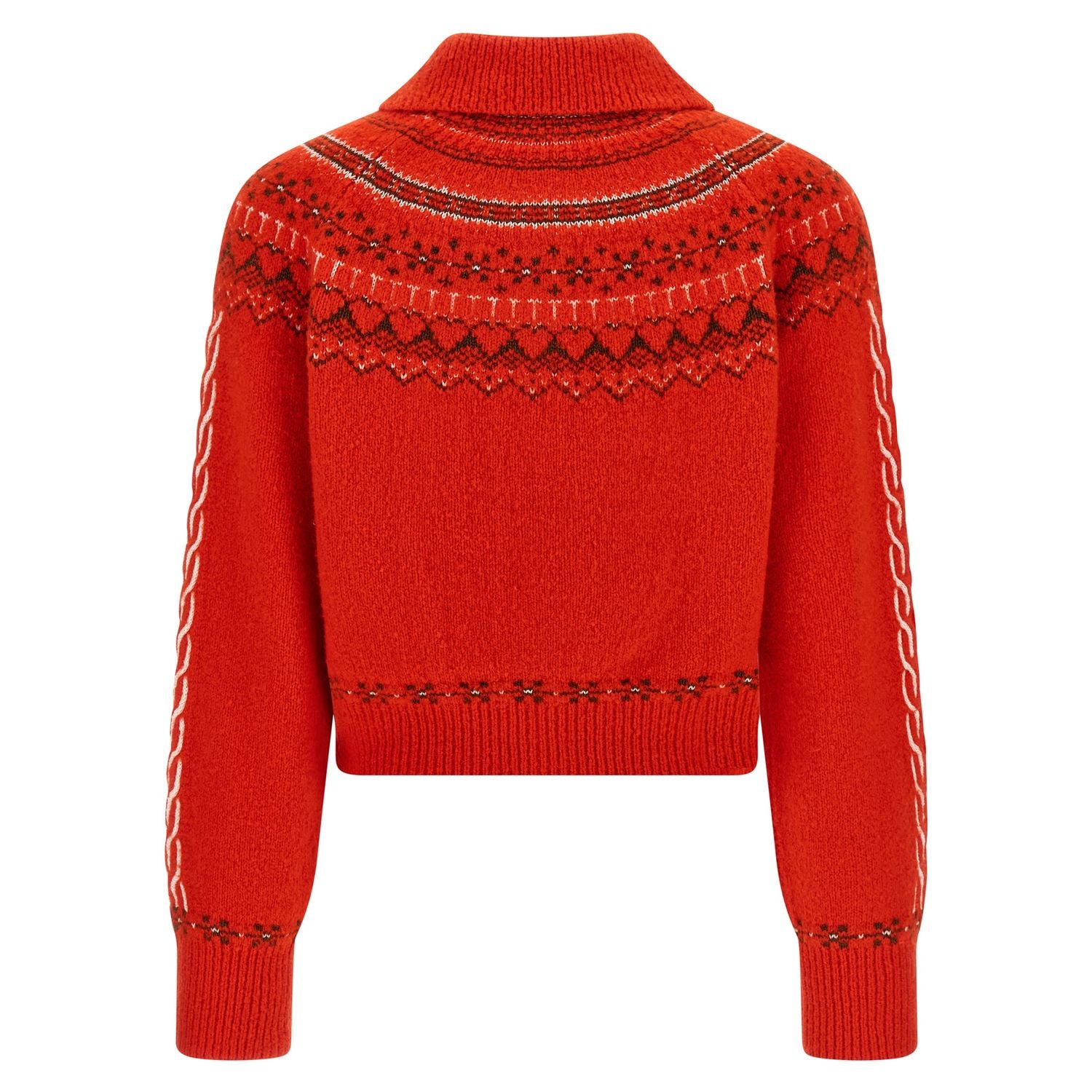 Guest in Residence Red Wool Cardigan