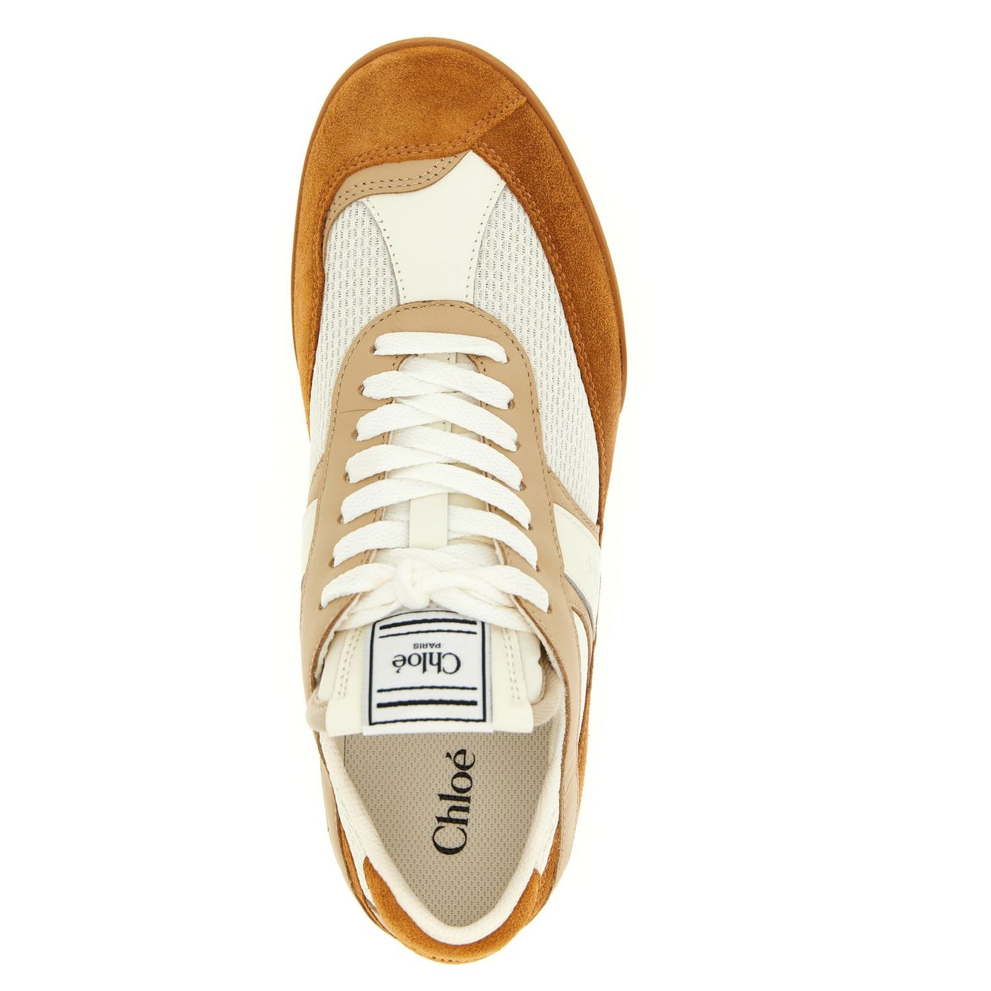 Chloé Beige Polyester Low Top Sneakers