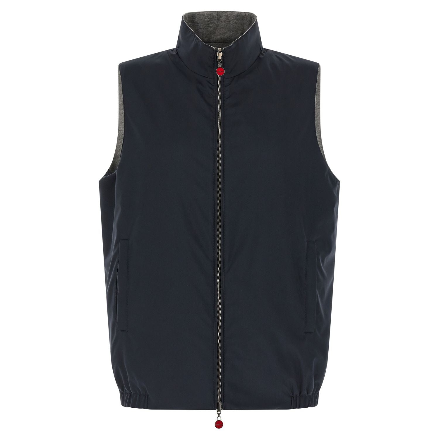 Kiton Blue Cotton Sleeveless Jacket