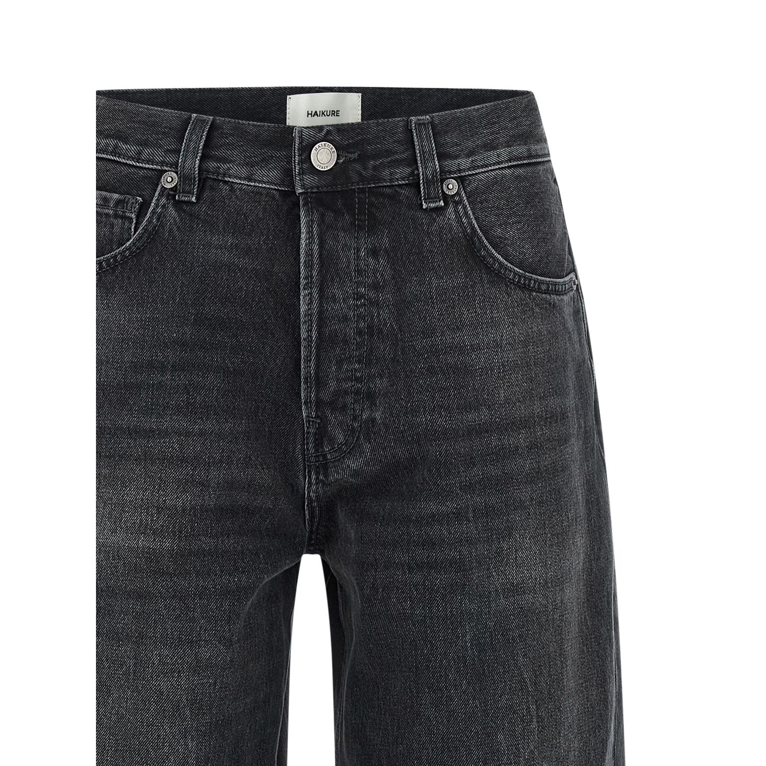 Haikure Black Cotton High-Waisted Jean