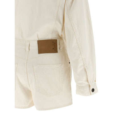 Haikure White Cotton Rompers