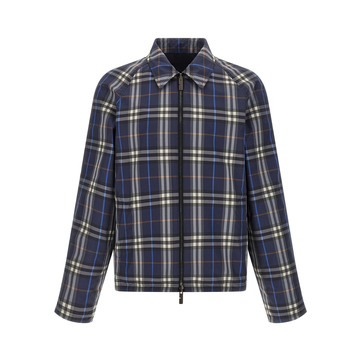 Burberry Blue Cotton Full-Length Jacket