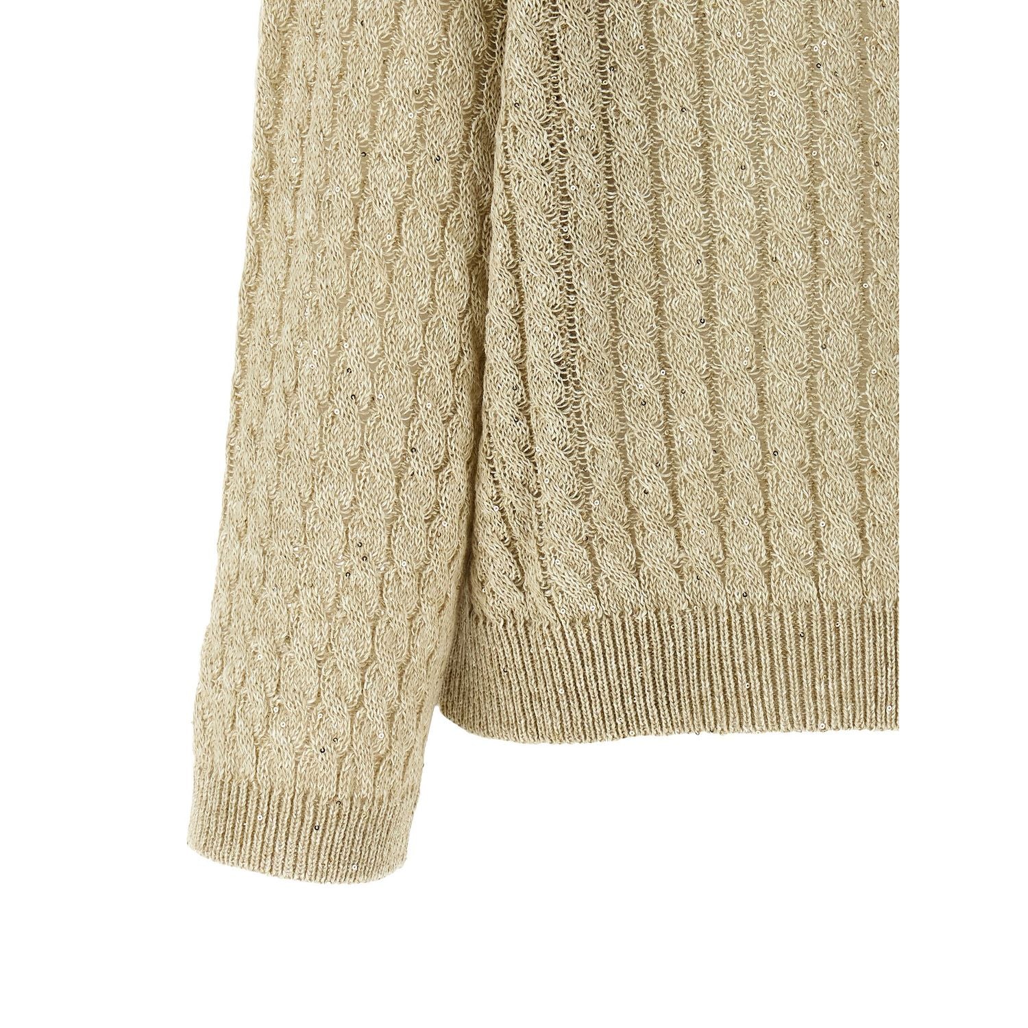 Brunello Cucinelli Beige Linen Cardigan