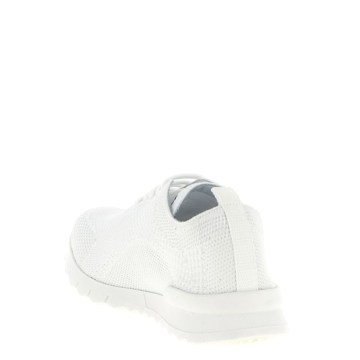 Kiton White Cotton Athletic Sneakers