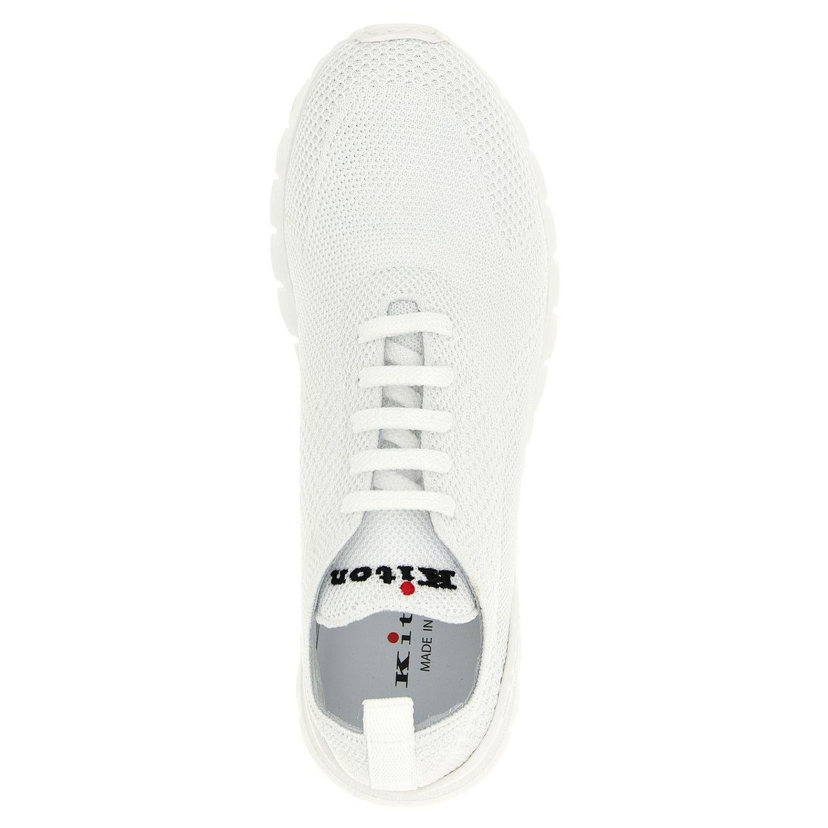 Kiton White Cotton Athletic Sneakers