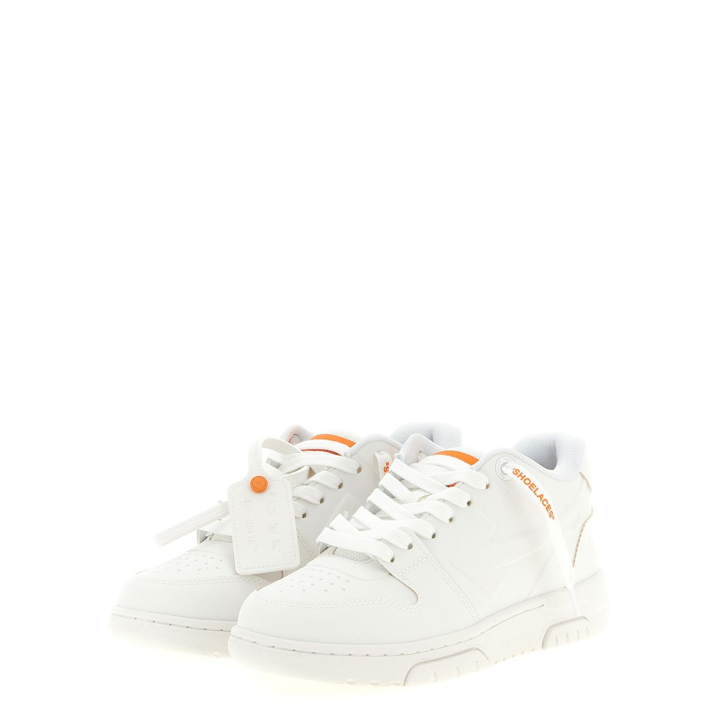 Off-White Orange Plastic Athletic Sneakers