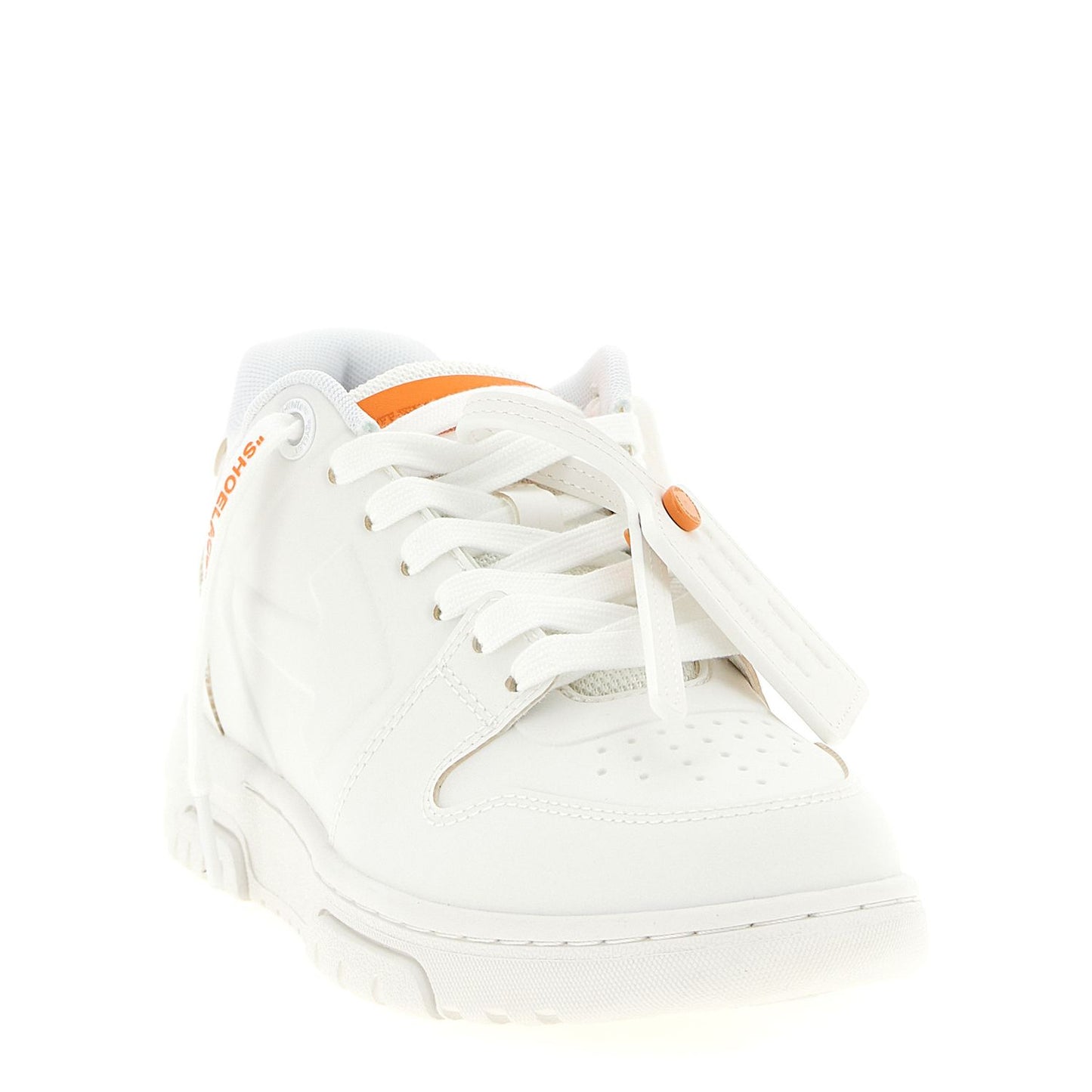 Off-White Orange Plastic Athletic Sneakers