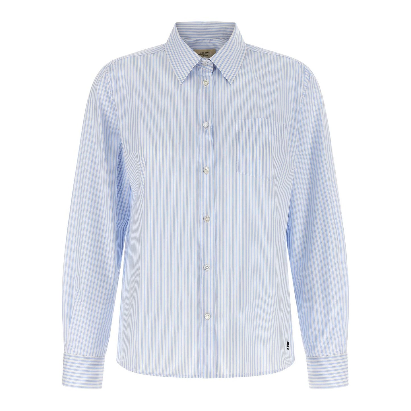 Max Mara Blue Cotton Blouse