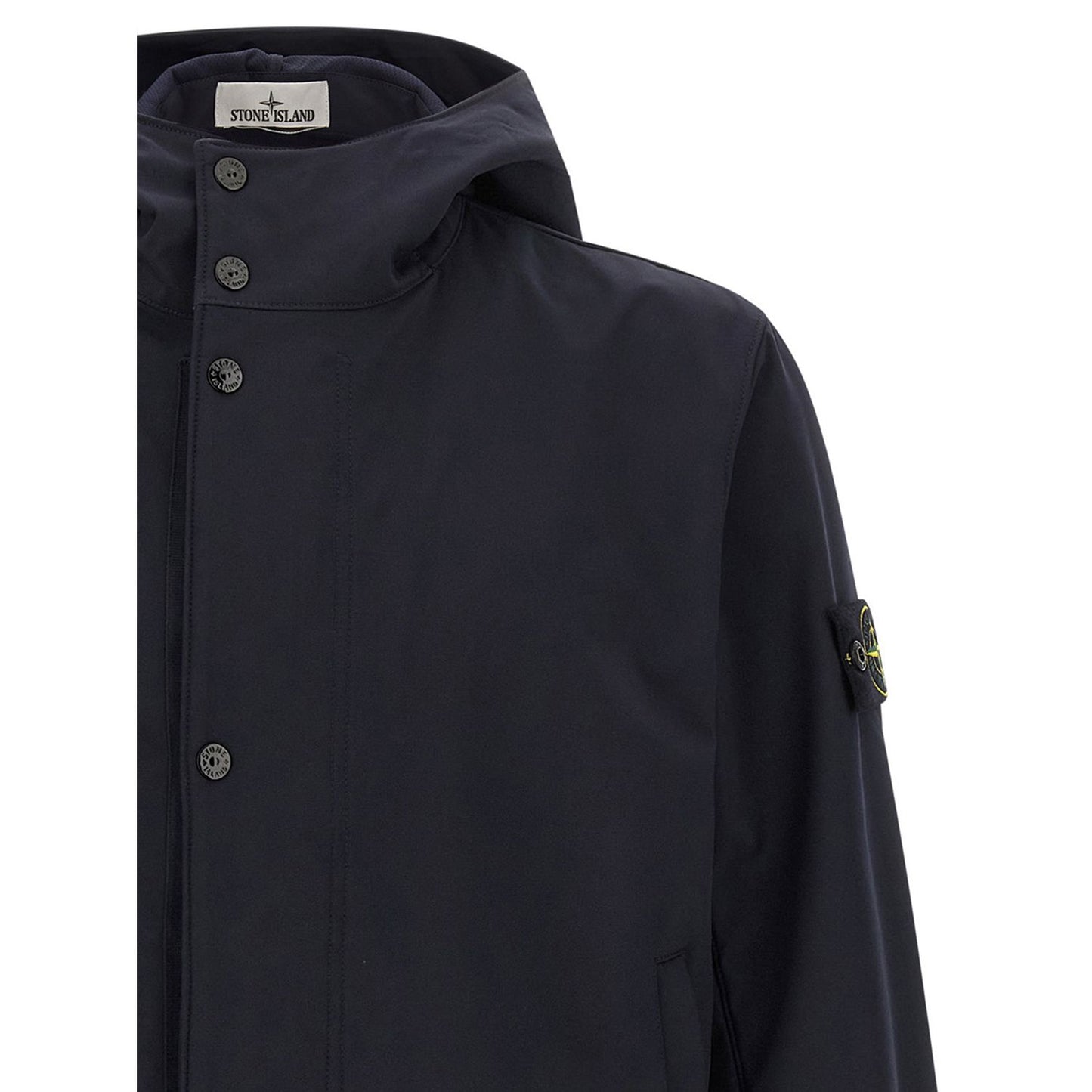 Stone Island Blue Polyester Shell Jacket