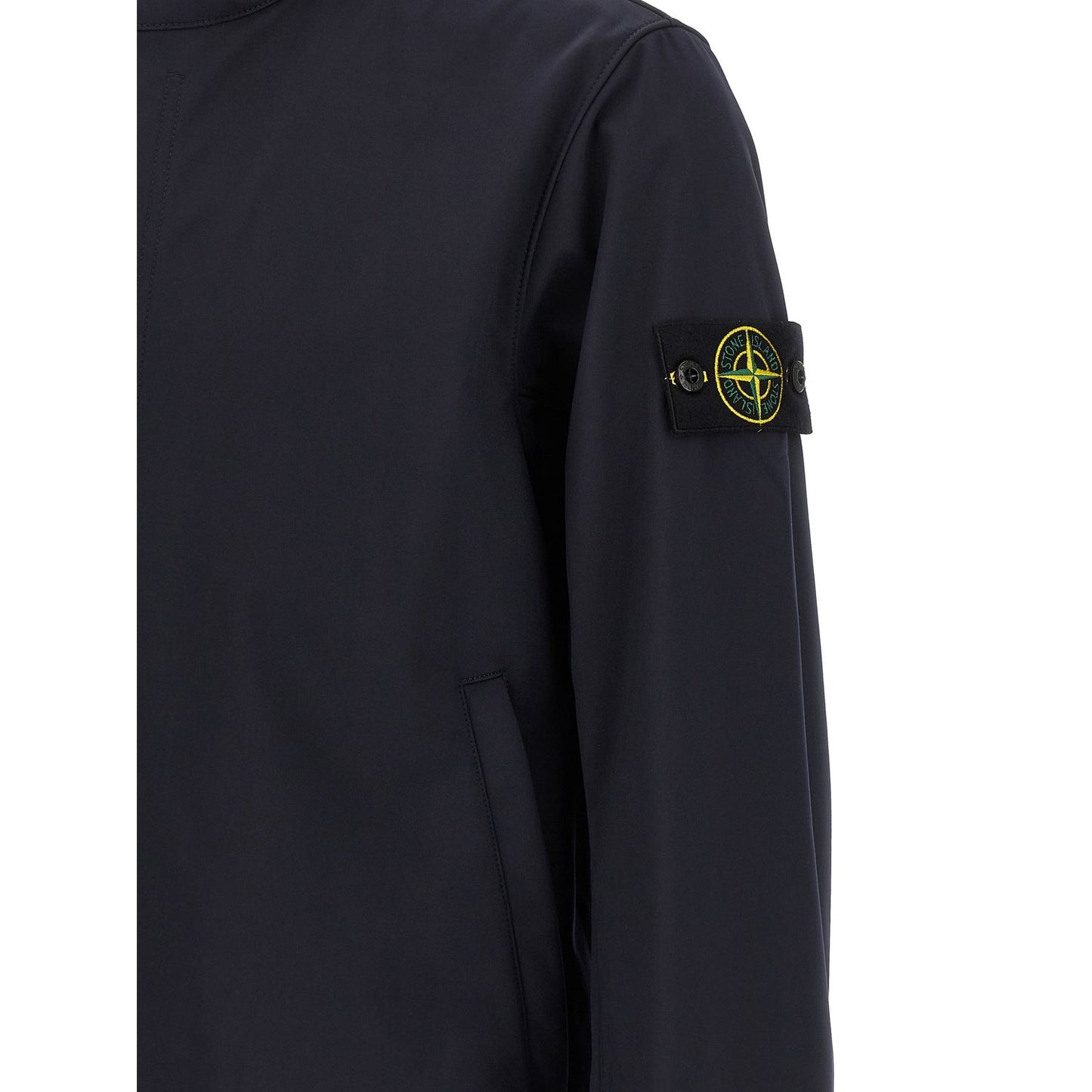 Stone Island Blue Polyester Shell Jacket