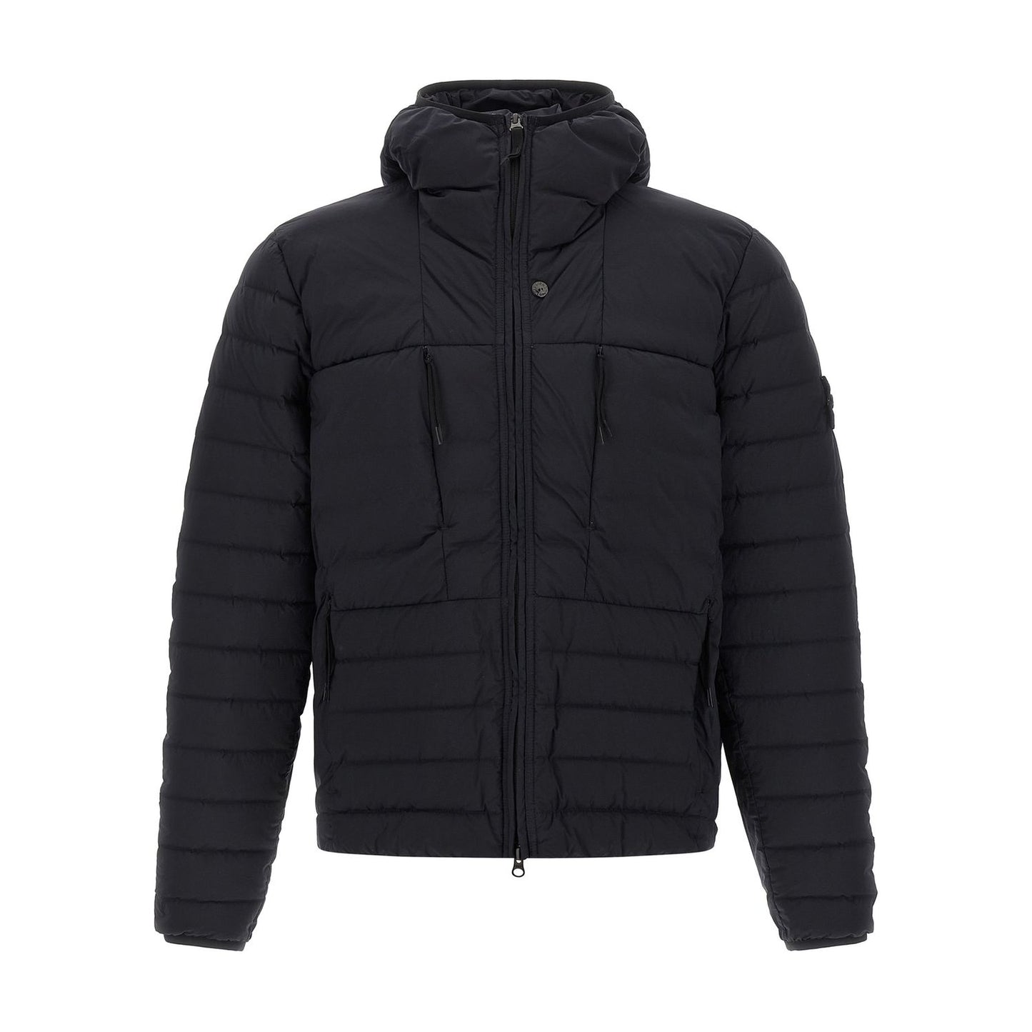 Stone Island Blue Polyamide Full-Length Jacket