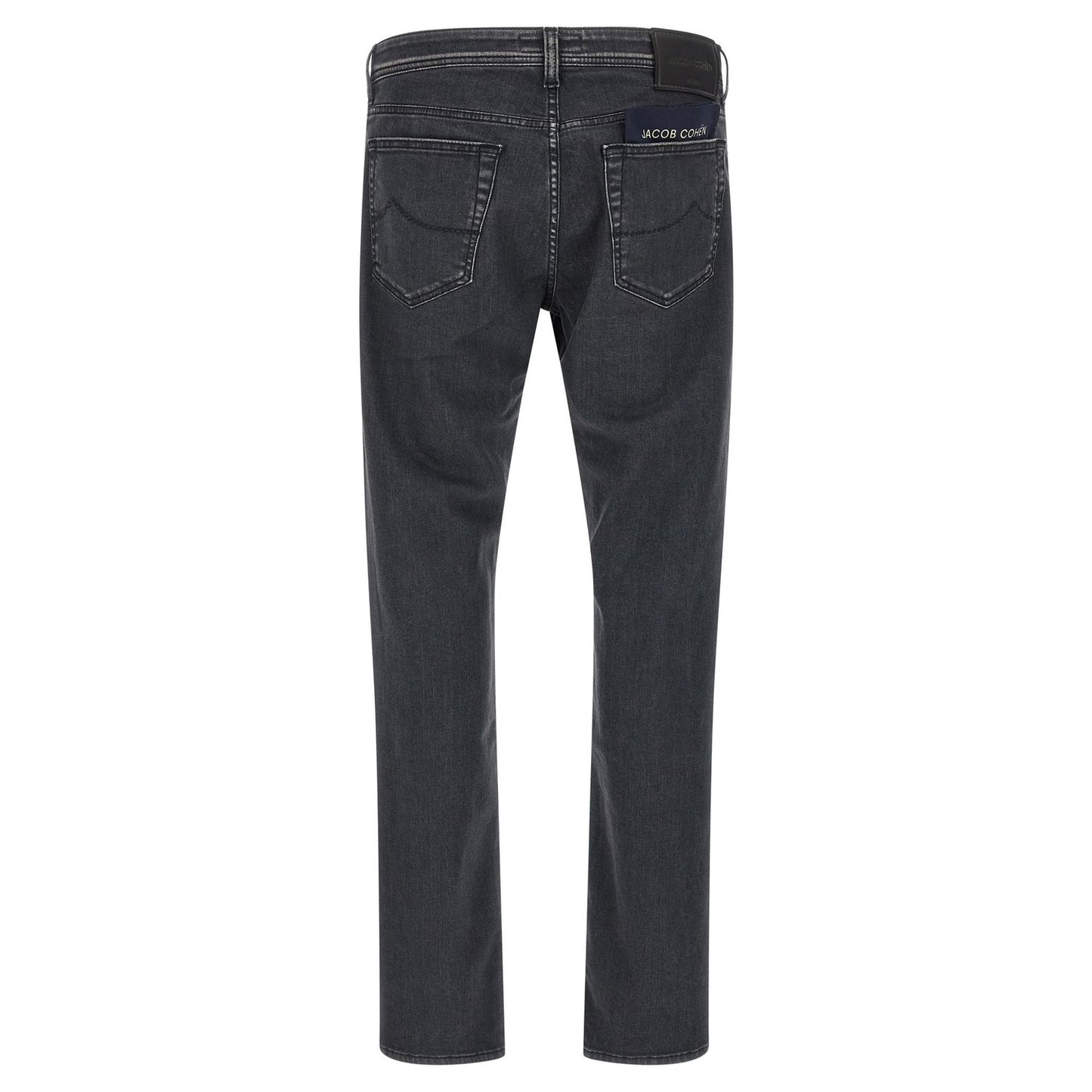 Jacob Cohen Gray Cotton Straight-Leg Jeans