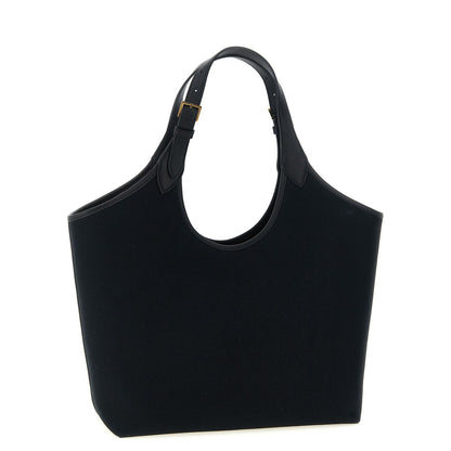 Versace Black Cotton Tote Bag
