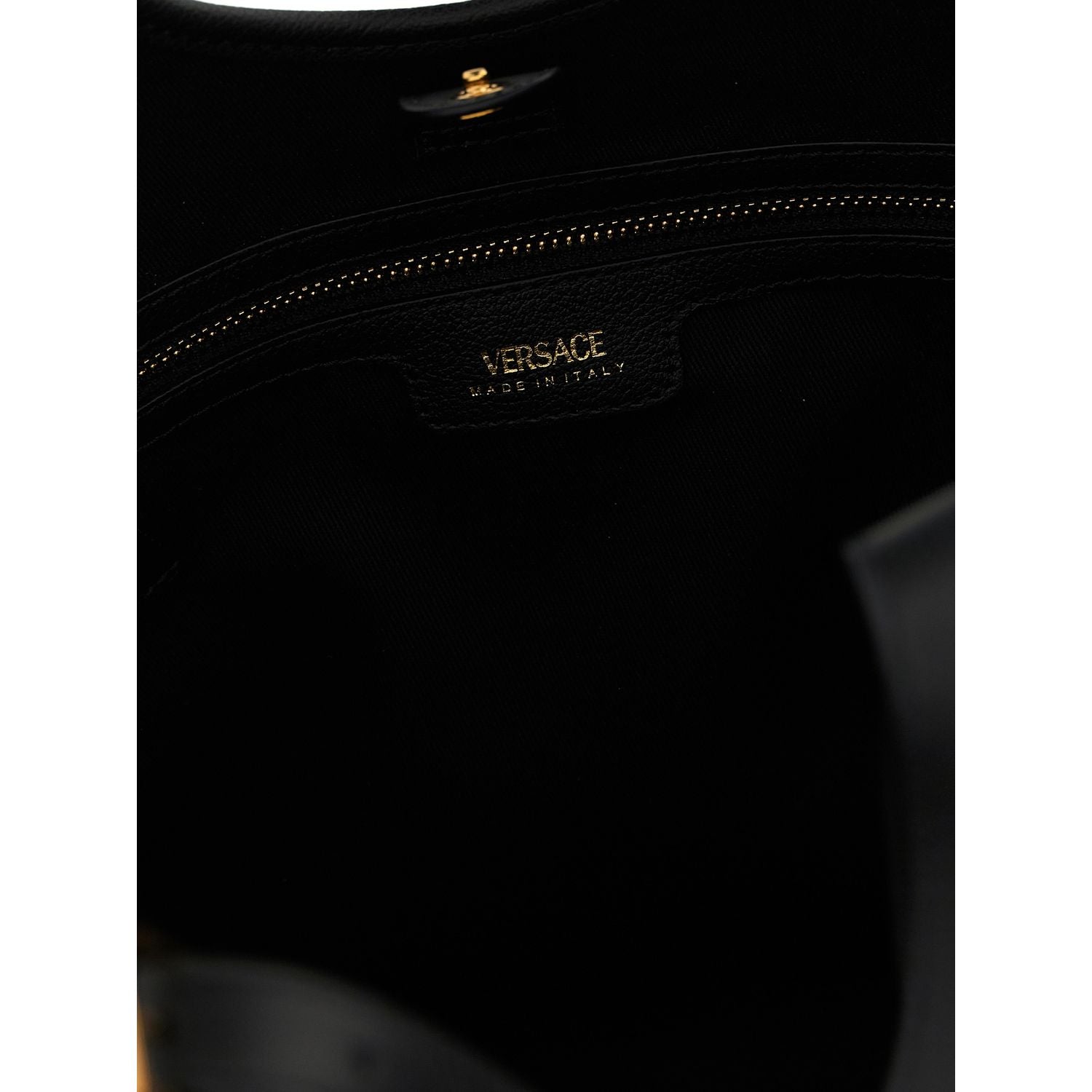 Versace Black Cotton Tote Bag