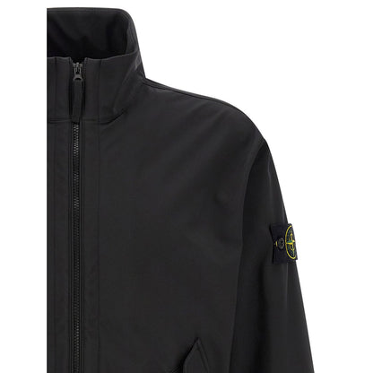 Stone Island Black Polyester Shell Jacket