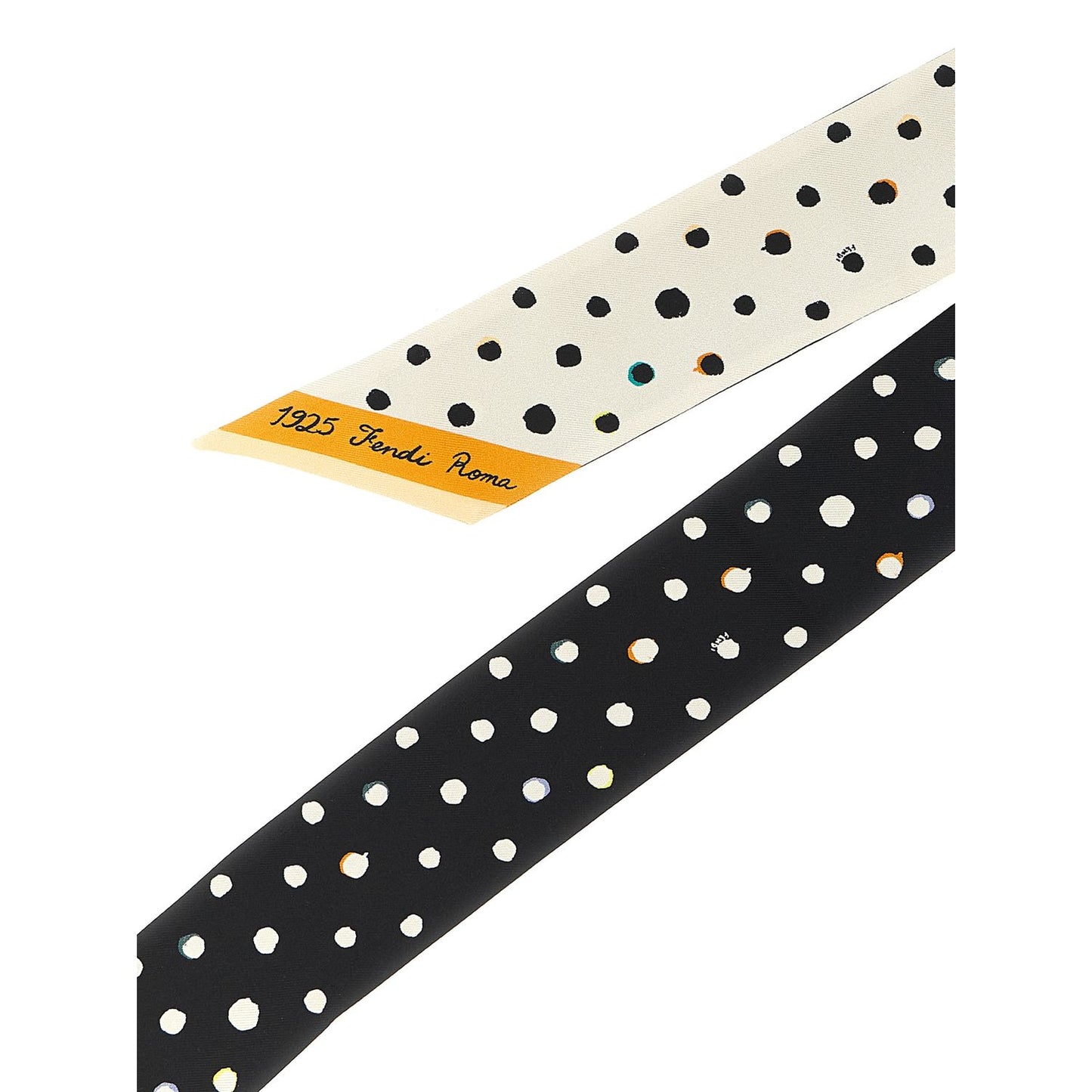 Fendi Bicolor Silk Tie