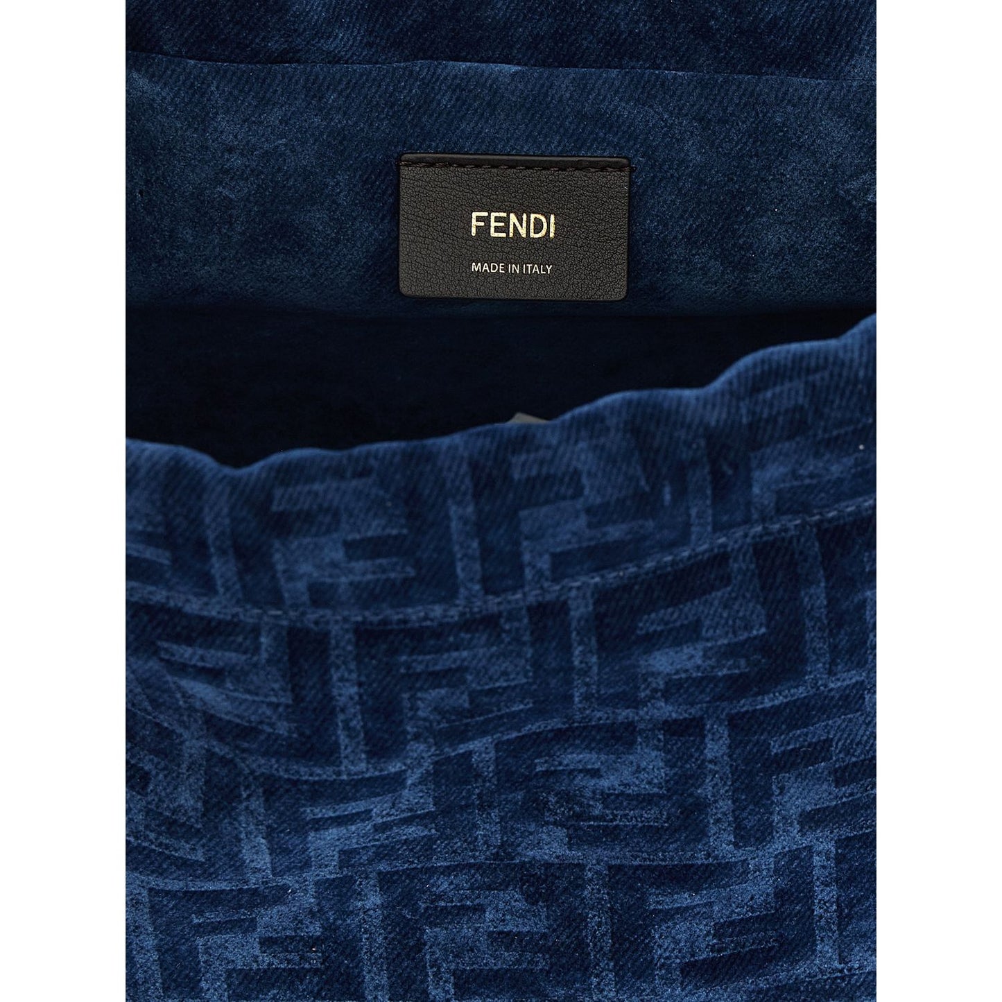 Fendi Blue Cotton Backpack