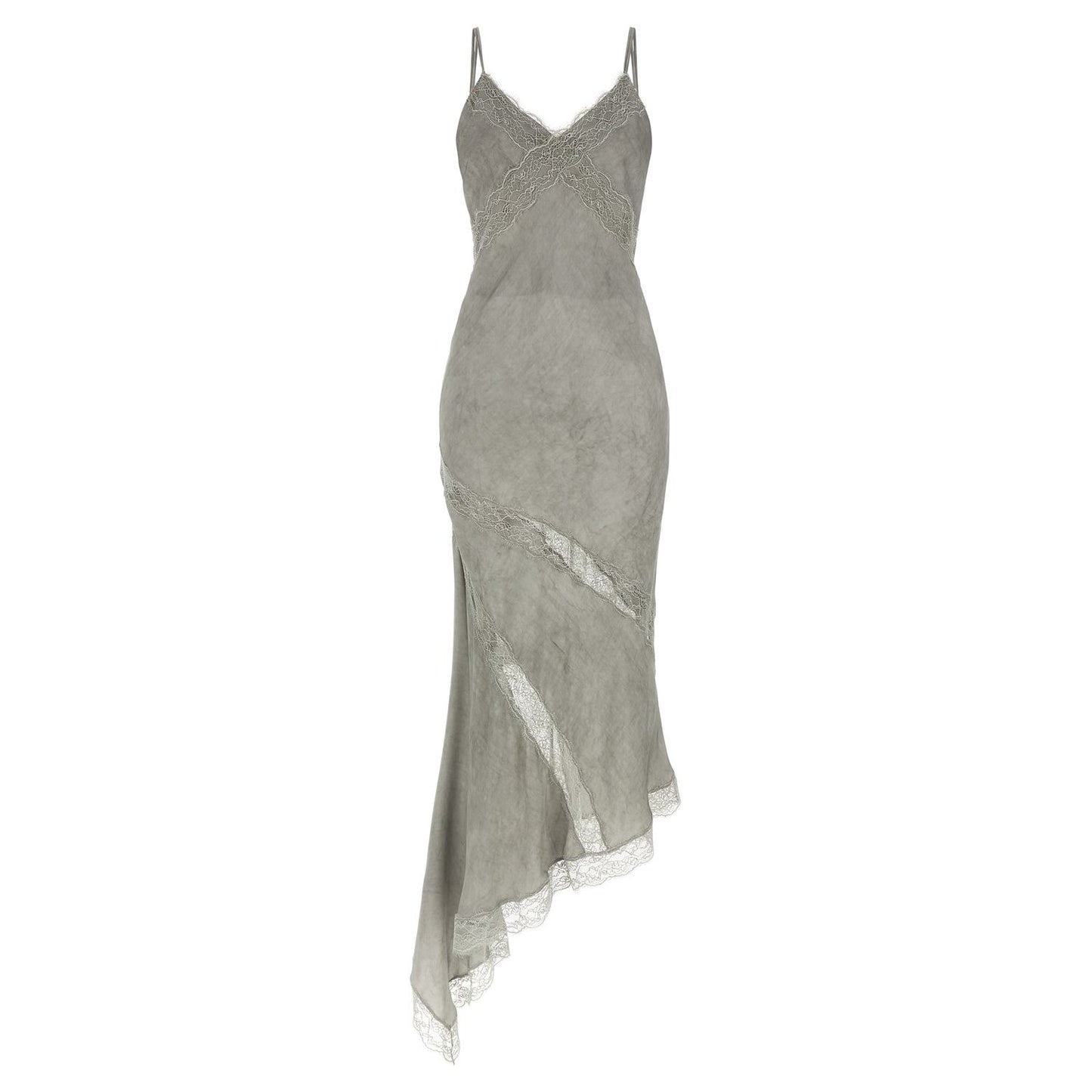 The Andamane Gray Viscose Long Dress