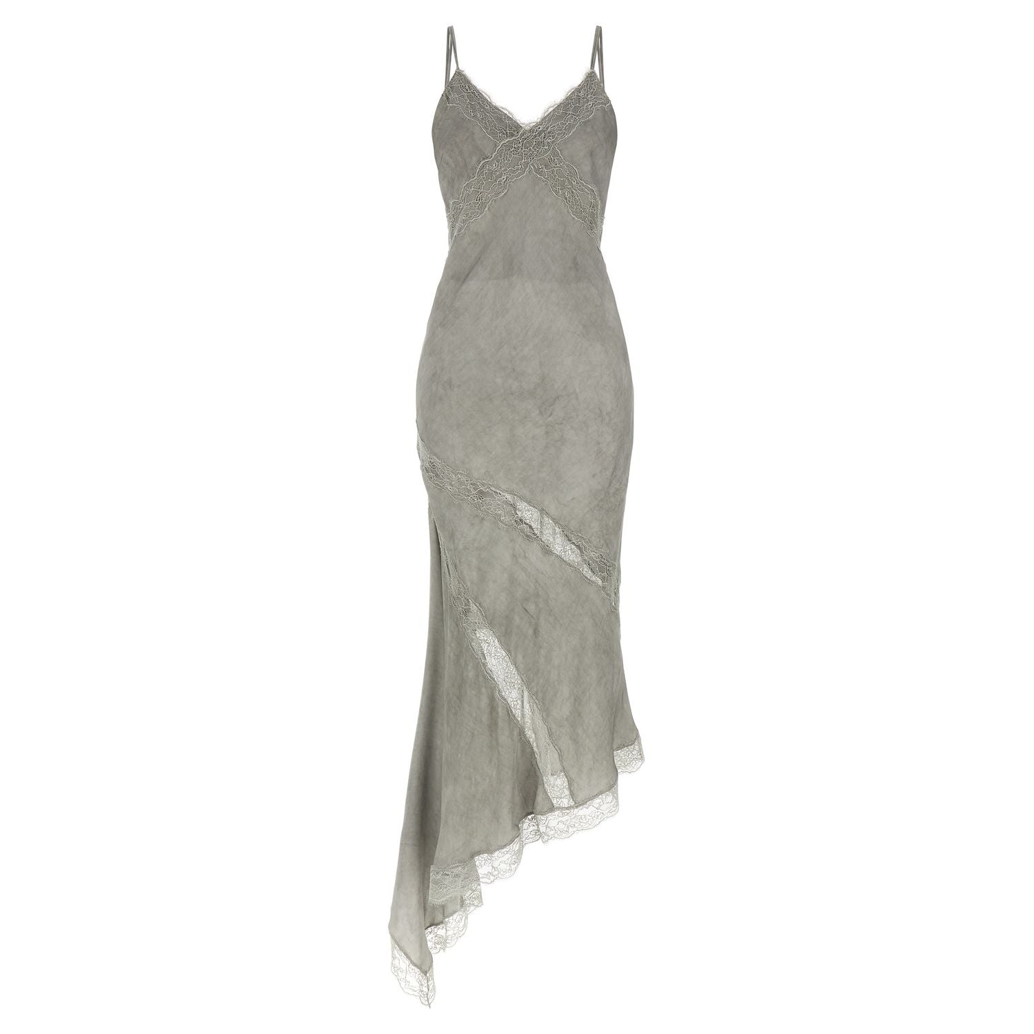 The Andamane Gray Viscose Long Dress