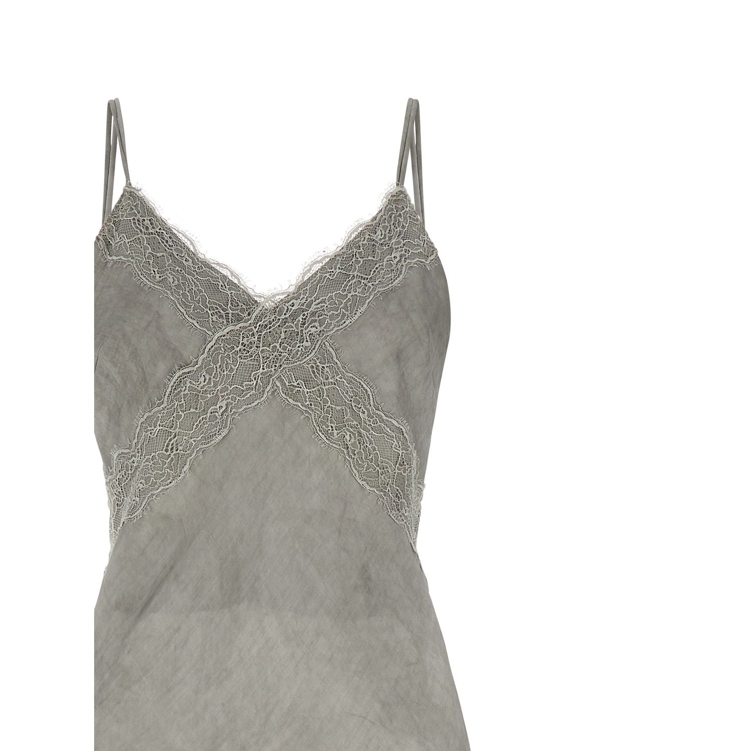 The Andamane Gray Viscose Long Dress