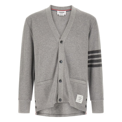 Thom Browne Gray Cotton Cardigan