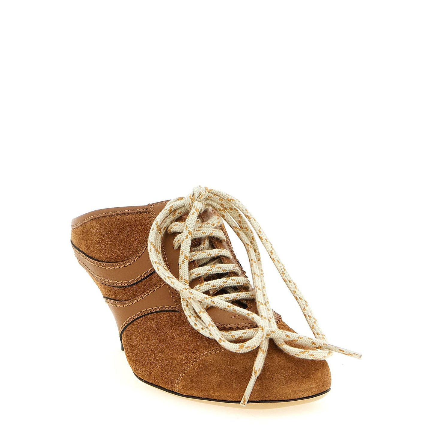 Dries Van Noten Brown Calfskin Platform Sneakers