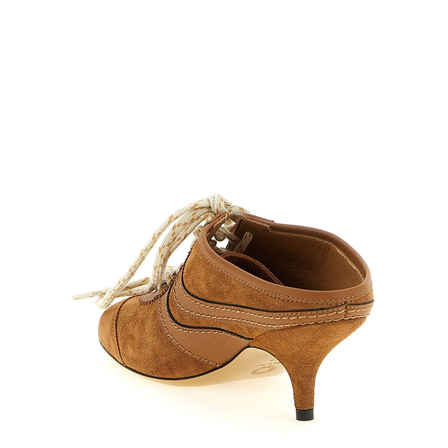 Dries Van Noten Brown Calfskin Platform Sneakers
