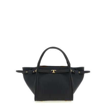 Tod's Black Calfskin Tote Bag