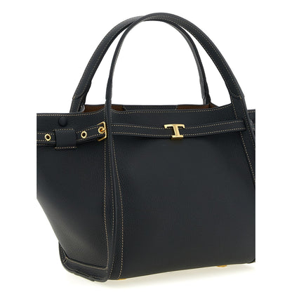 Tod's Black Calfskin Tote Bag