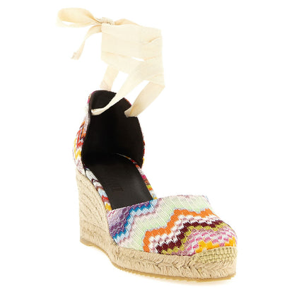 Missoni Multicolor Cowhide Wedge Sandals