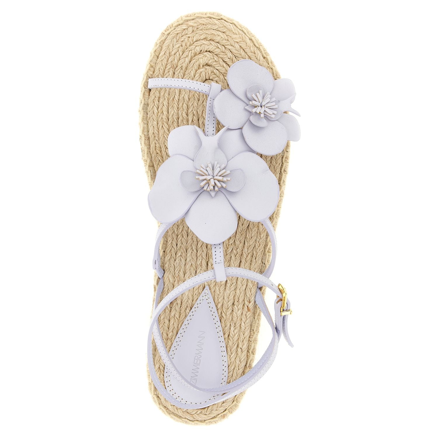 Zimmermann Purple Cowhide Flat Sandals
