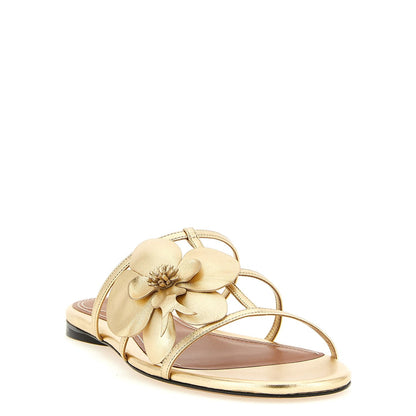 Zimmermann Gold Leather Slides