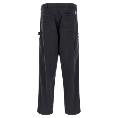 Moncler Blue Cotton Cargo Pants
