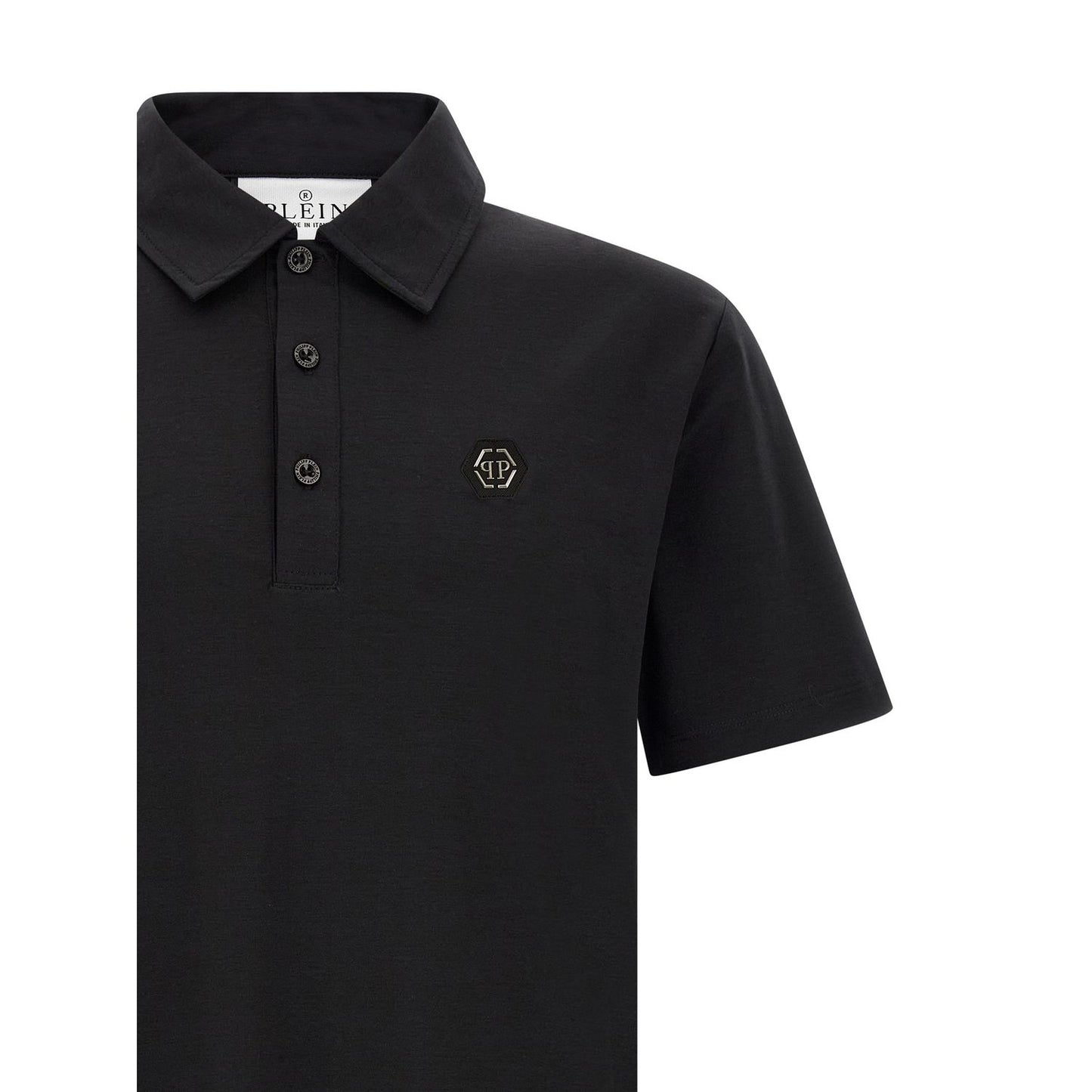 Philipp Plein Black Cotton Polo Shirt