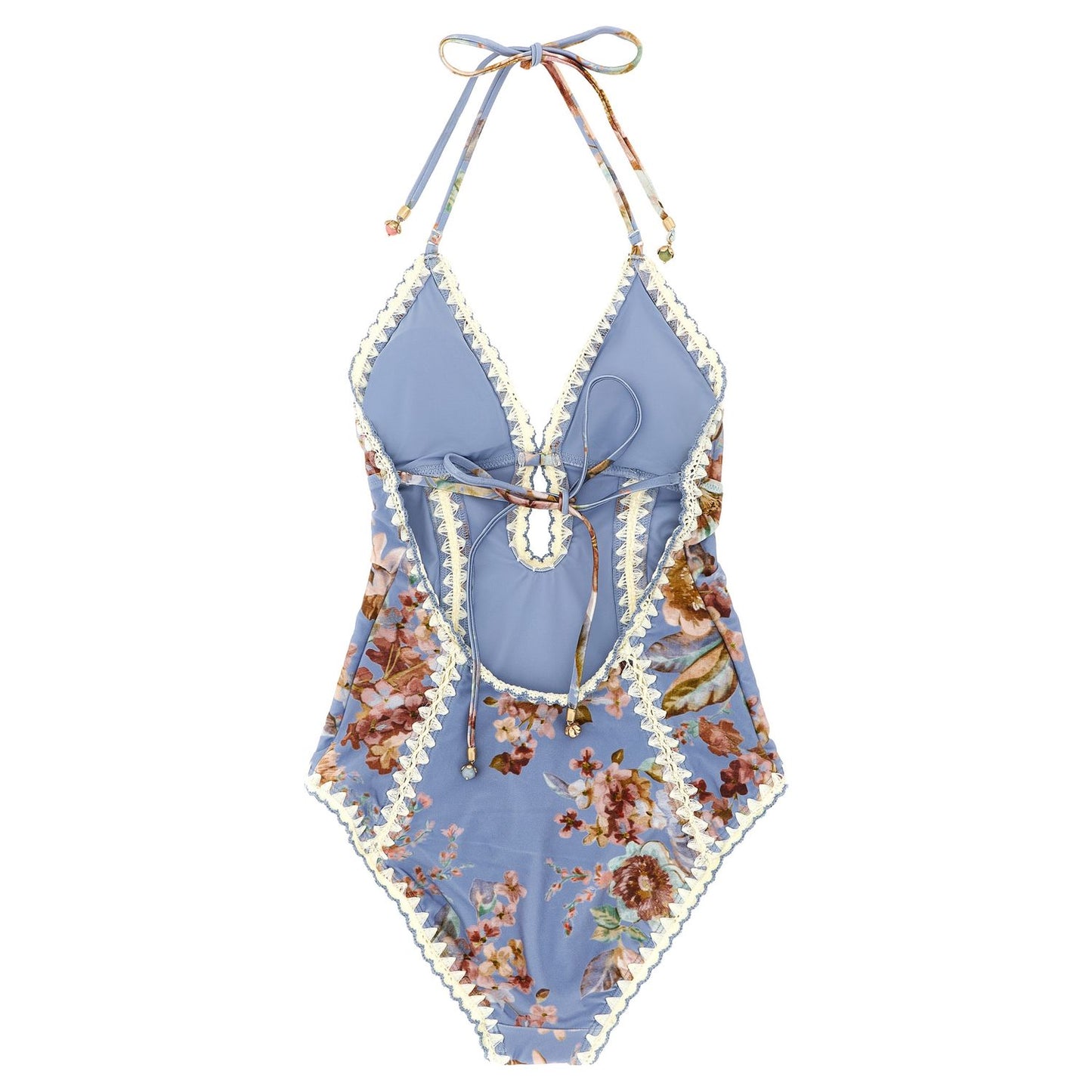 Zimmermann Blue Polyamide One-Piece Swimsuit