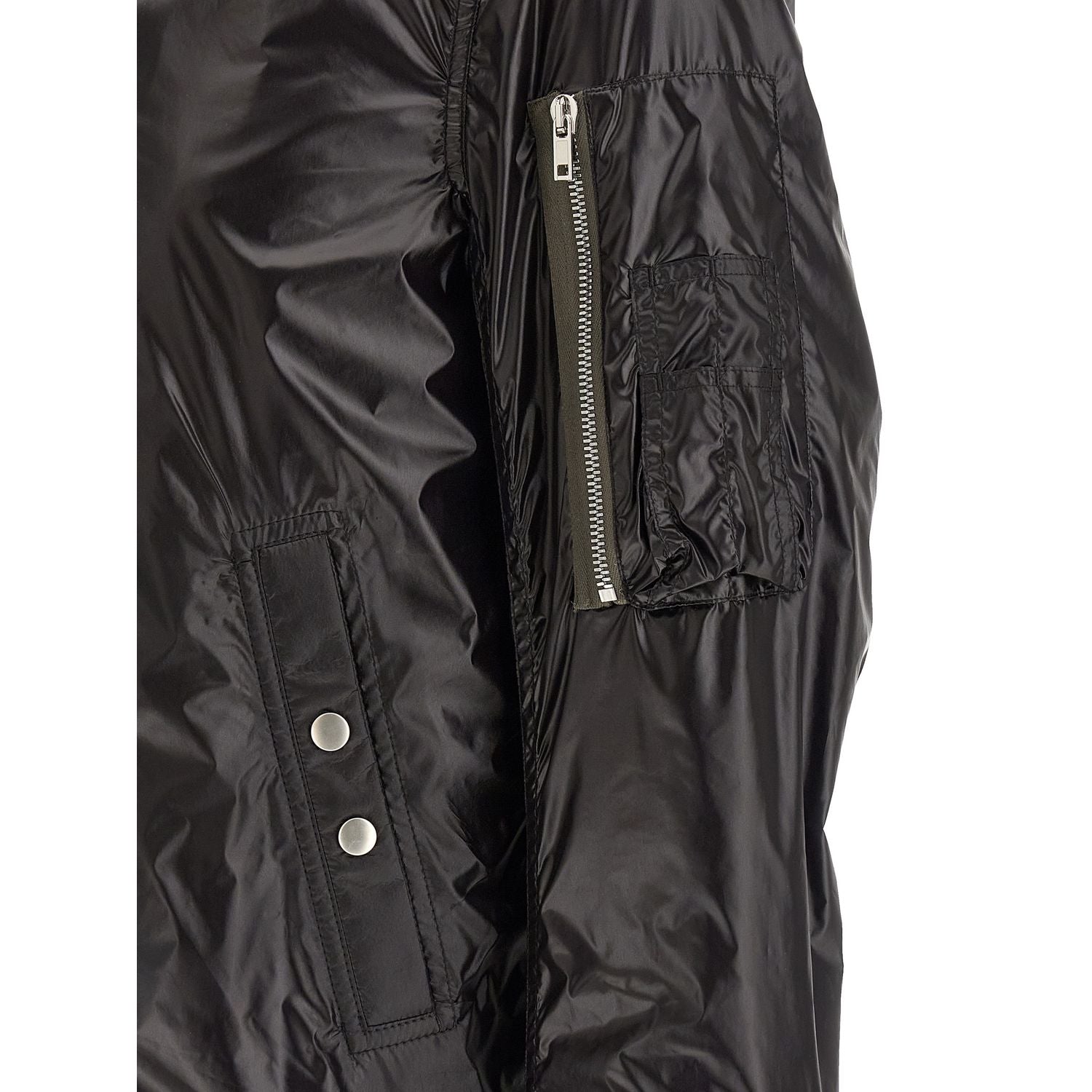 Rick Owens Black Nylon Bomber