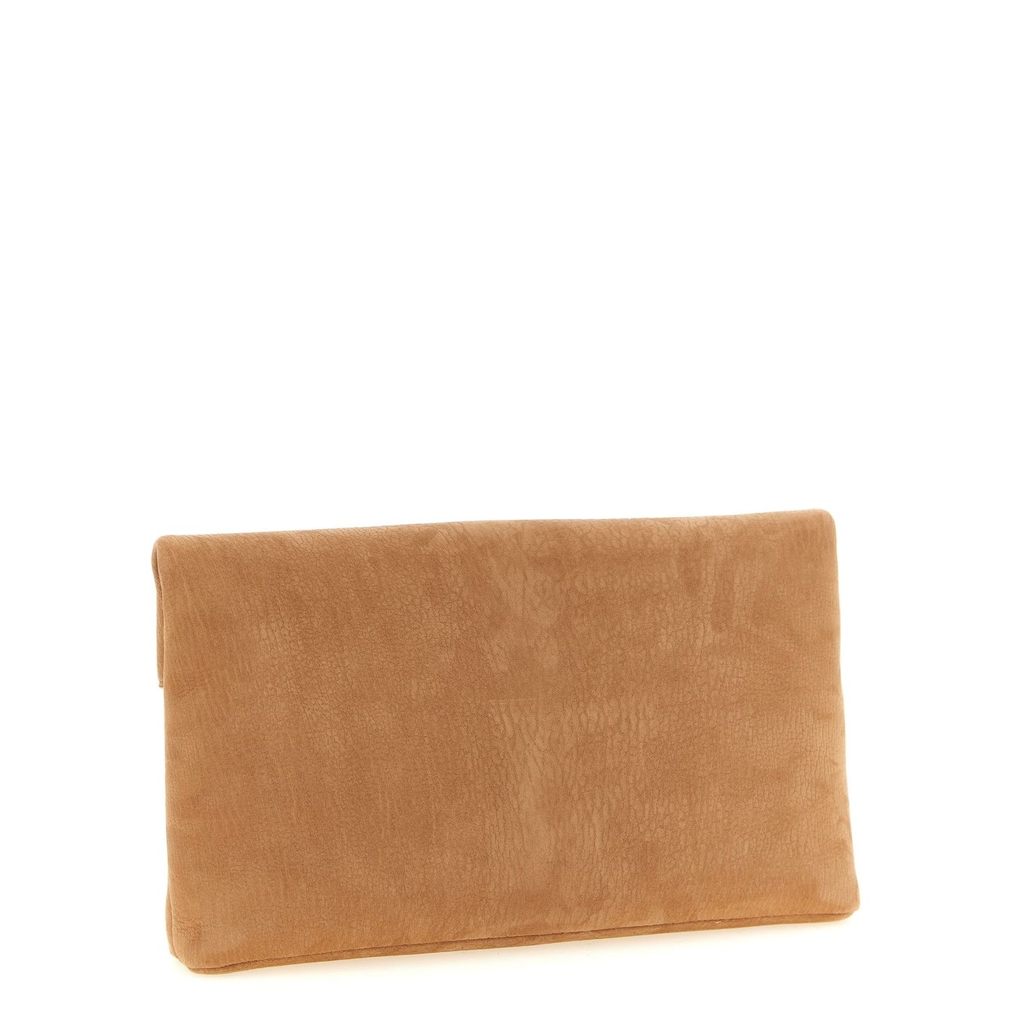 Saint Laurent Brown Lamb Leather Clutch Bag