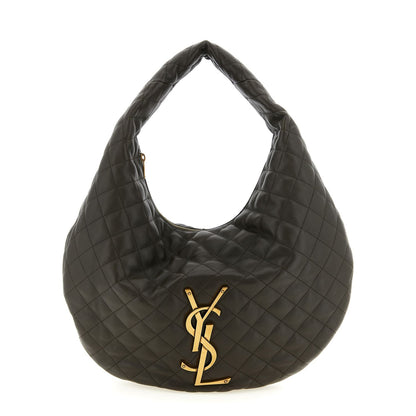 Saint Laurent Brown Lamb Leather Shoulder Bag