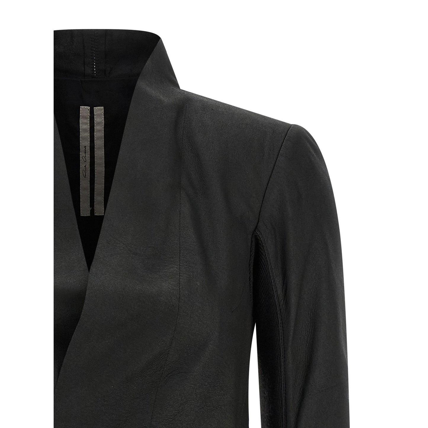 Rick Owens Black Lamb Leather Leather Jacket