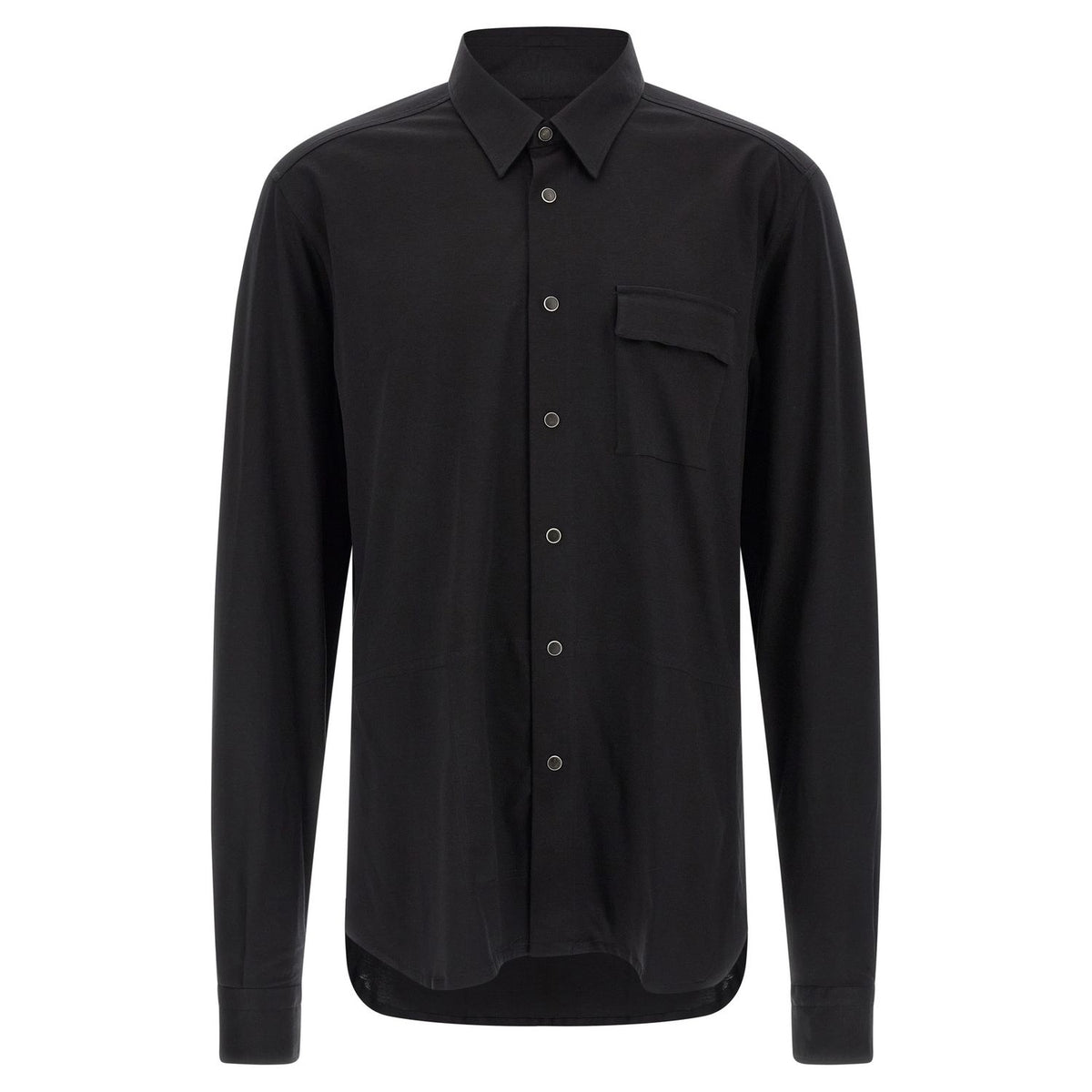 Kiton Black Cotton Blouse