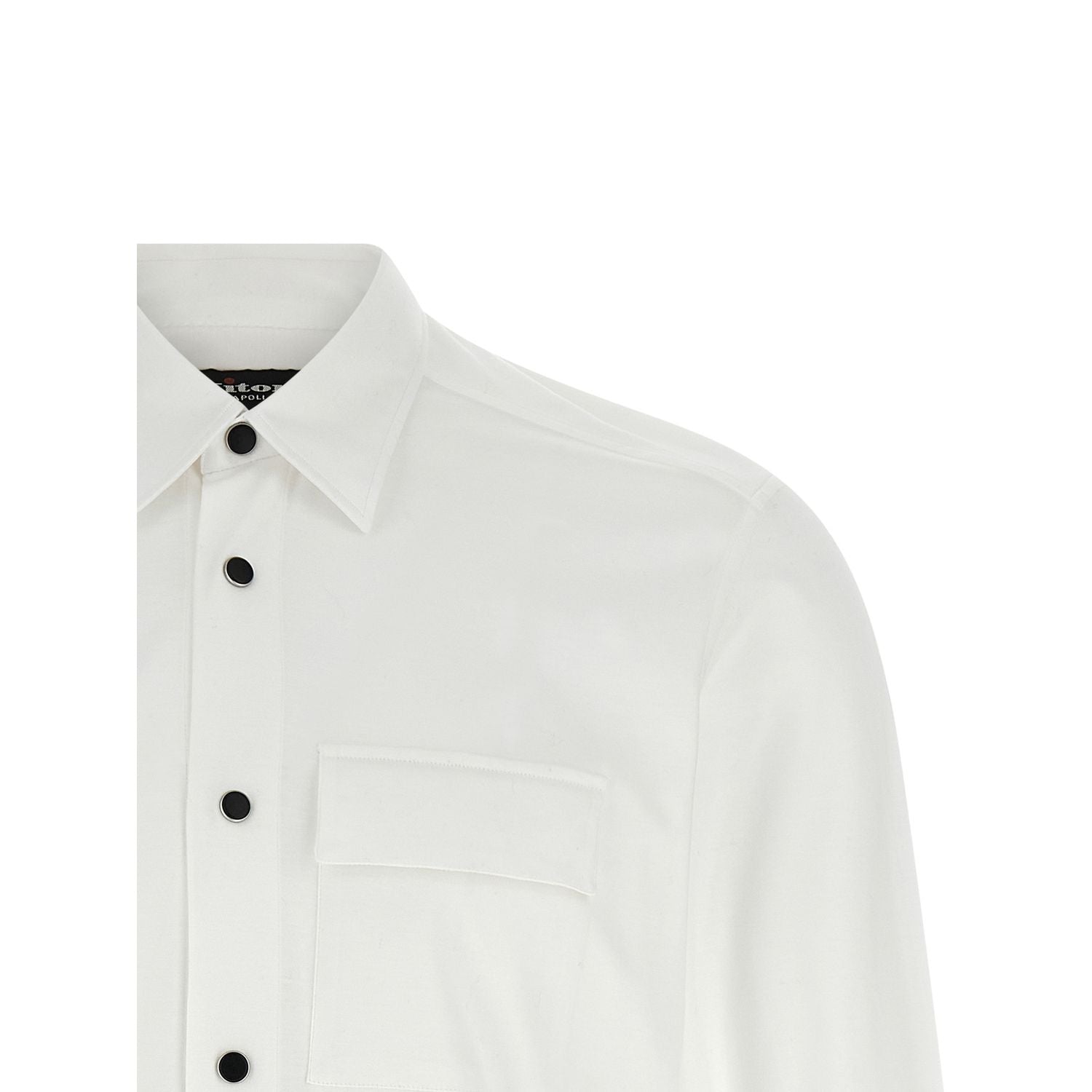 Kiton White Cotton Blouse