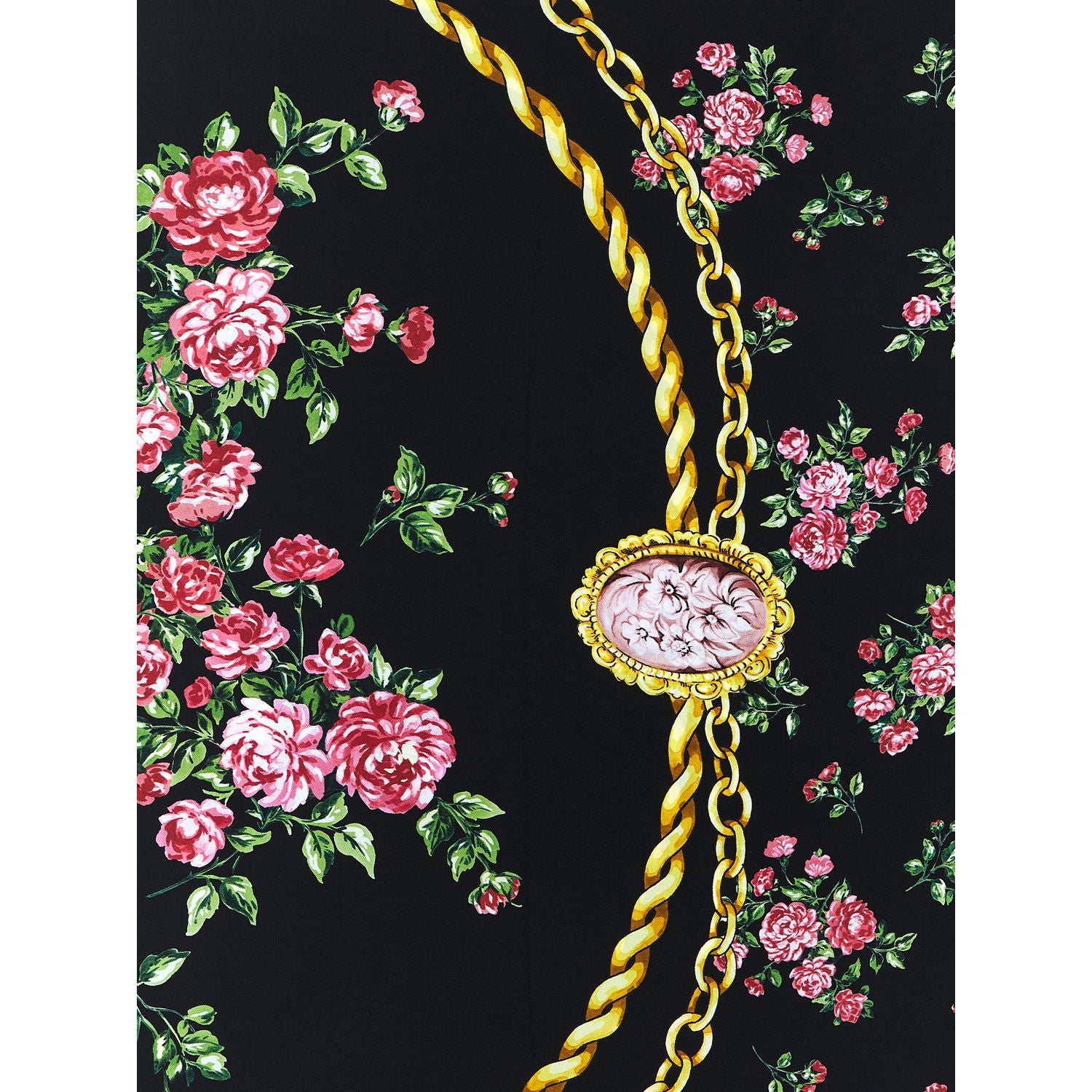 Dolce & Gabbana Black Silk Scarf